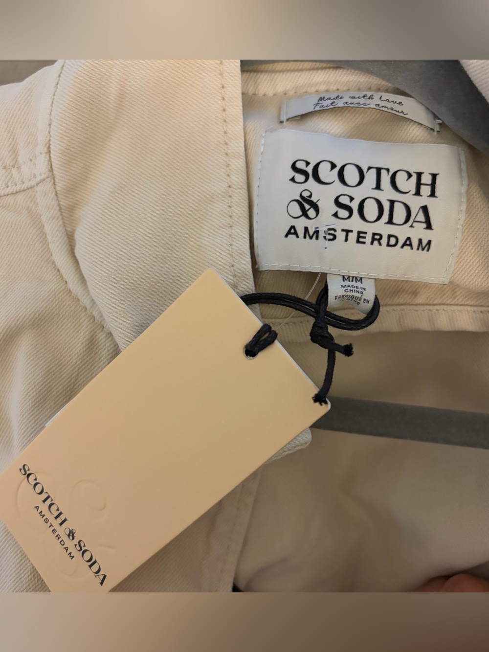 Scotch & Soda Amsterdam Cream Oversized Jacket Sz M NWT - Picture 8 of 13